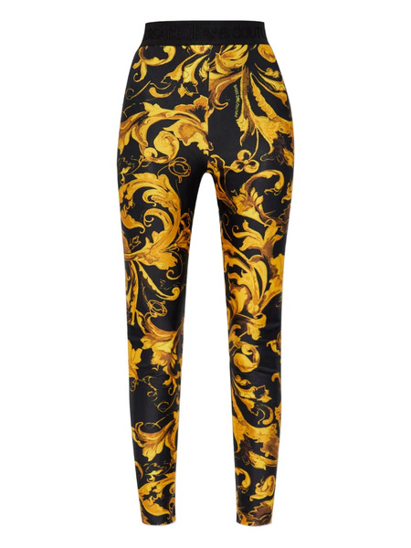  Versace Jeans Couture Barocco-print Leggings - Black 