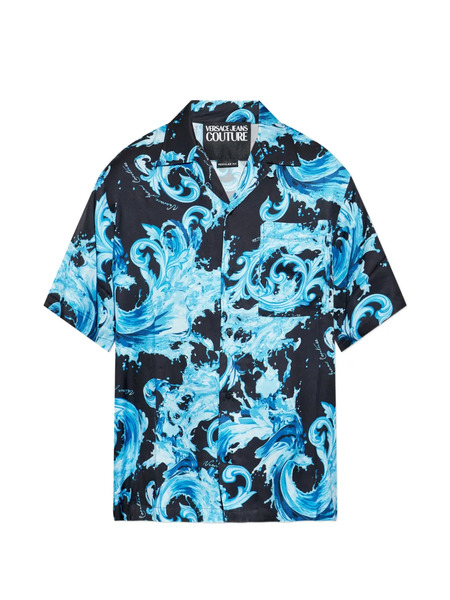  Versace Jeans Couture Barocco Print Pocket Shirt - Blue 