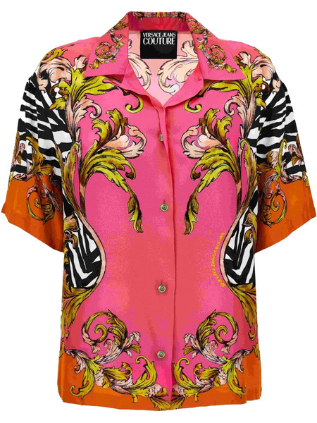  Versace Jeans Couture Barocco-print Shirt - Pink 