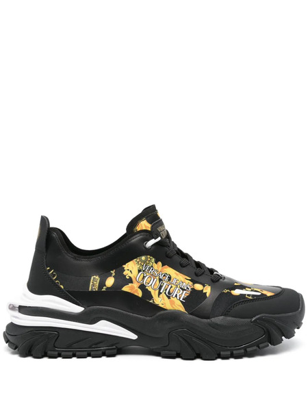  Versace Jeans Couture Barocco-print Sneakers - Black 