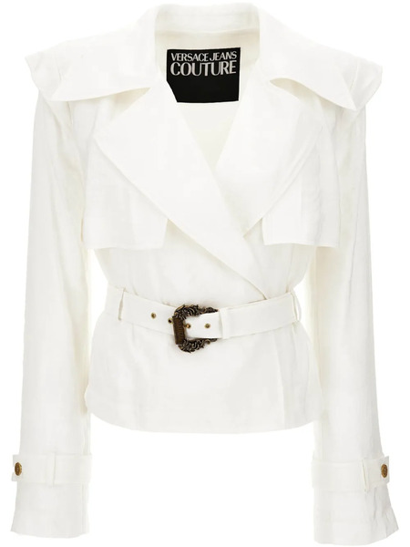  Versace Jeans Couture Baroque Buckle Blazer - White 