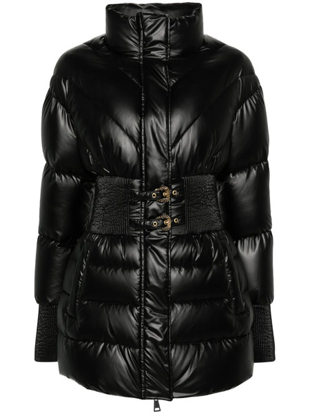  Versace Jeans Couture Baroque-buckle Padded Jacket - Black 