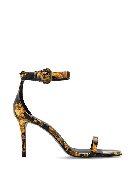 Versace Jeans Couture Baroque Buckle Sandals - Black 