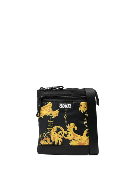  Versace Jeans Couture Baroque-pattern Print Messenger Bag - Black 