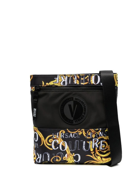  Versace Jeans Couture Baroque Pattern-print Shoulder Bag - Black 