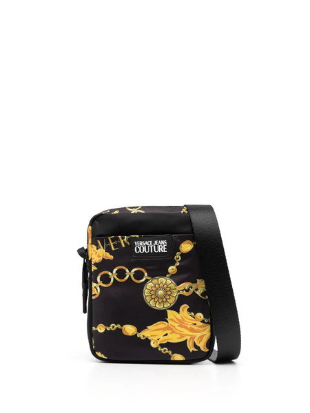  Versace Jeans Couture Baroque-pattern Print Shoulder Bag - Black 