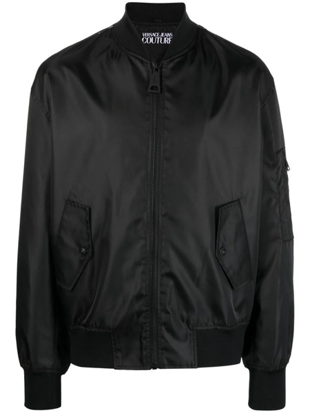  Versace Jeans Couture Baroque-print Bomber Jacket - Black 