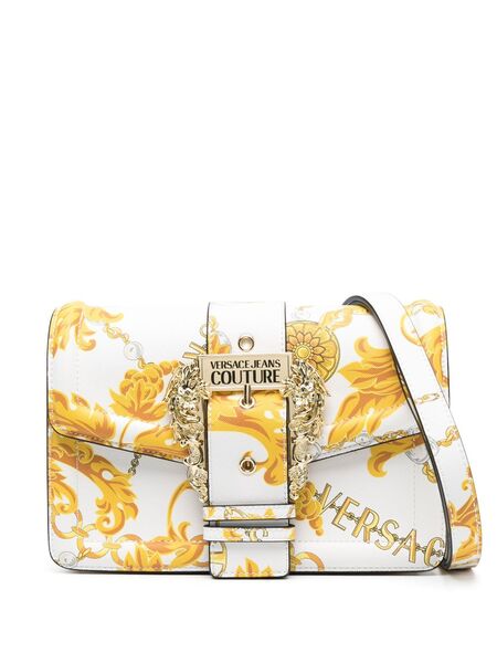  Versace Jeans Couture Baroque-print Satchel Bag - White 