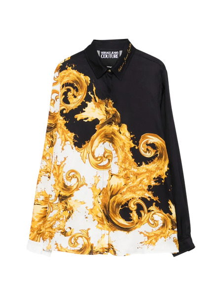  Versace Jeans Couture Baroque-print Shirt - Black 