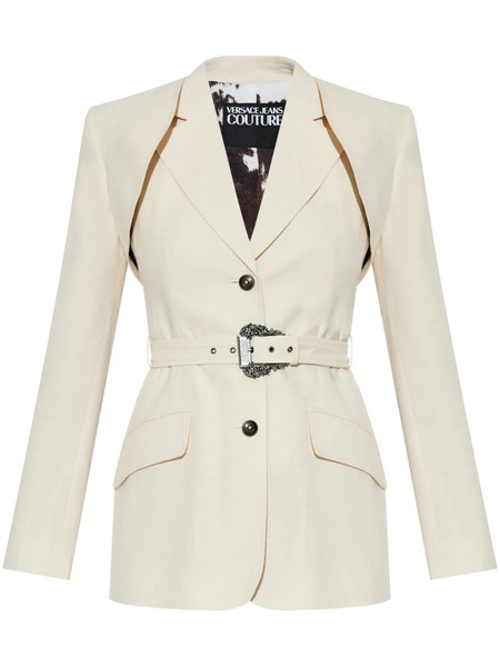  Versace Jeans Couture Belted Blazer - White 