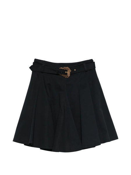  Versace Jeans Couture Belted Pleated Skirt - Black 