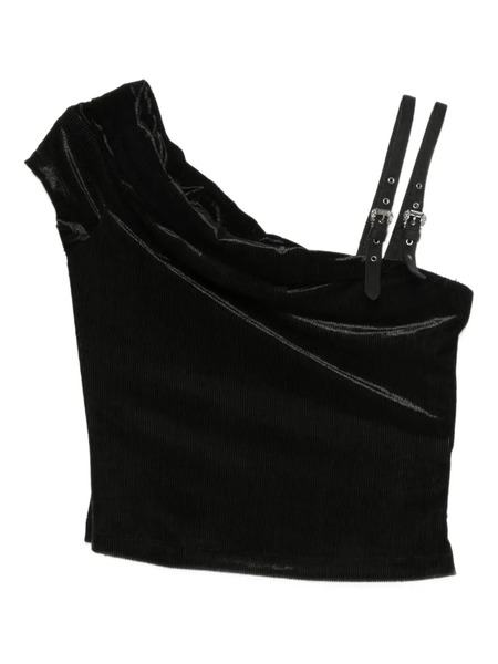  Versace Jeans Couture Buckle-strap Top - Black 