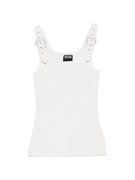  Versace Jeans Couture Buckle-strap Top - White 