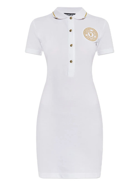  Versace Jeans Couture Button Embroidered Midi Dress - White 