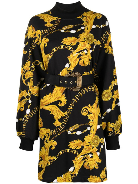  Versace Jeans Couture Chain Couture Minidress - Black 