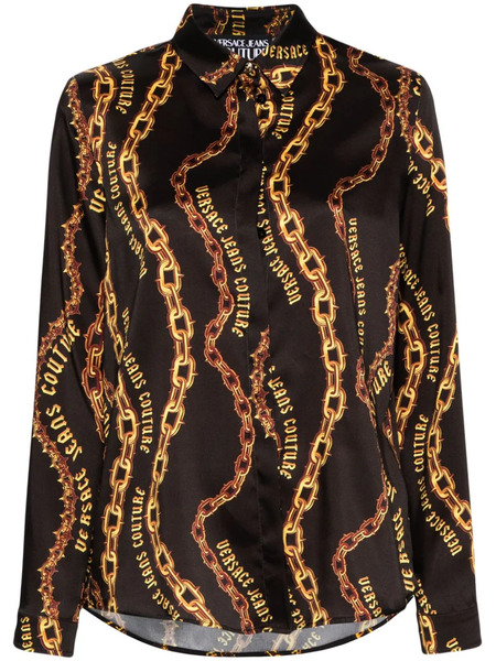  Versace Jeans Couture Chain Couture-print Shirt - Black 