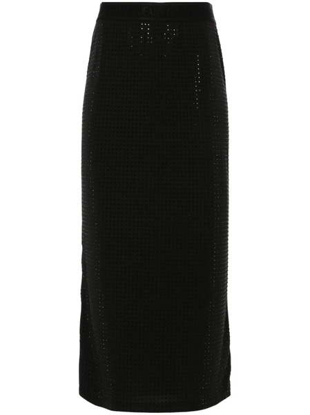  Versace Jeans Couture Crystal-embellished Midi Skirt - Black 