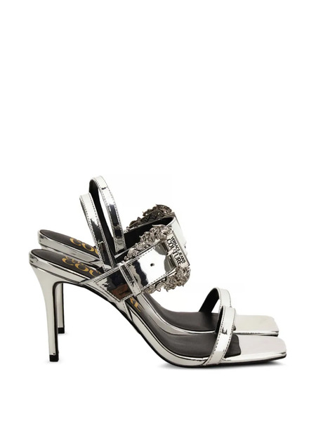  Versace Jeans Couture Embelished-buckle Strappy Sandals - Silver 