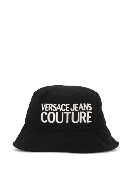  Versace Jeans Couture Embroidered-logo Bucket Hat - Black 