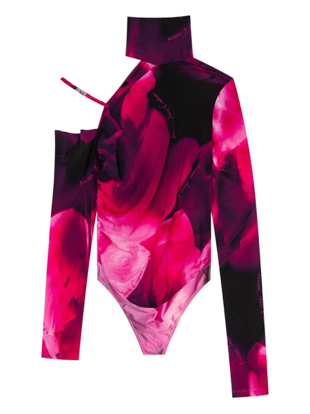  Versace Jeans Couture Floral-print Bodysuit - Pink 