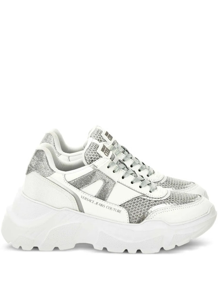 Versace Jeans Couture Glitter-panelled Chunky Trainers - White 