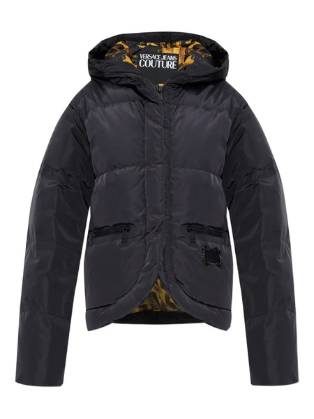  Versace Jeans Couture Hooded Puffer Jacket - Black 