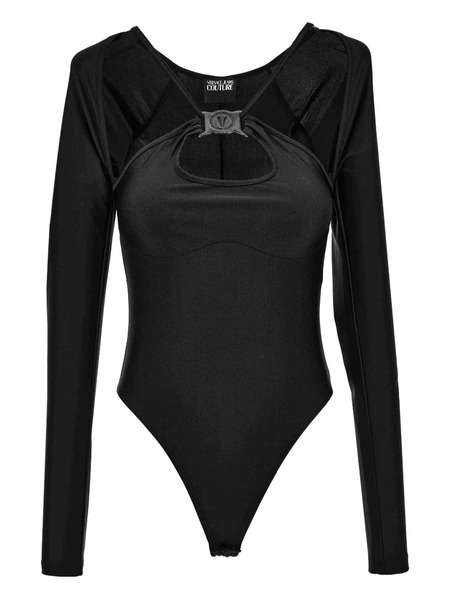  Versace Jeans Couture Keyhole Long-sleeve Bodysuit - Black 