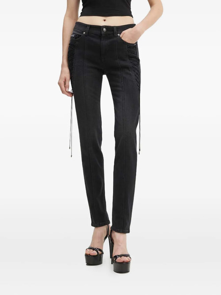  Versace Jeans Couture Lace-up Jeans - Black 