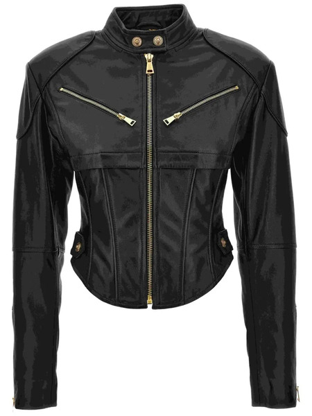  Versace Jeans Couture Leather Jacket - Black 