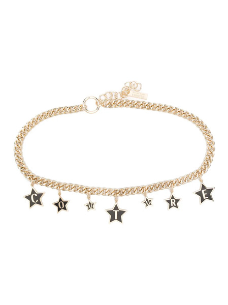 Versace Jeans Couture Logo-charm Curb-chain Belt - Gold 