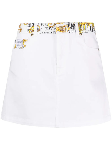  Versace Jeans Couture Logo Couture Mini Skirt - White 