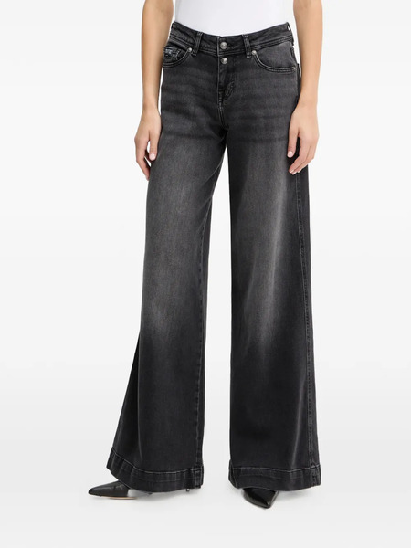  Versace Jeans Couture Logo-embroidered Jeans - Black 