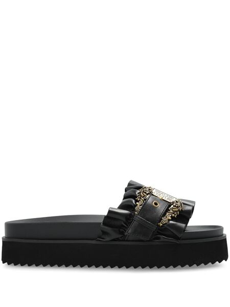  Versace Jeans Couture Logo-engraved Slides - Black 