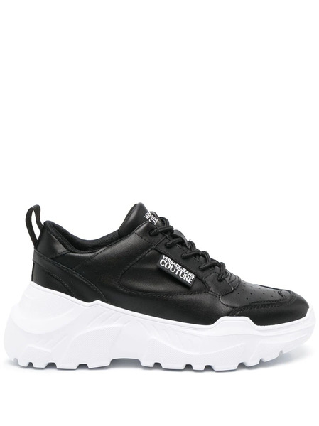  Versace Jeans Couture Logo-patch Low-top Sneakers - Black 