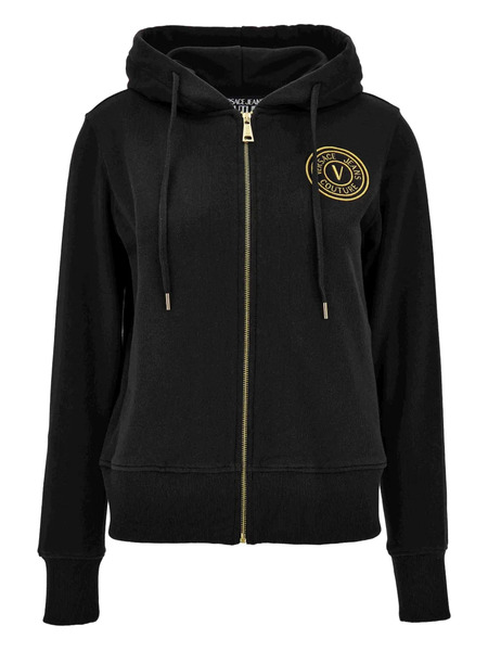  Versace Jeans Couture Logo-patch Zip-up Hoodie - Black 
