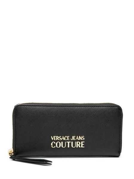  Versace Jeans Couture Logo-plaque Faux-leather Wallet - Black 
