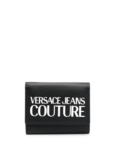  Versace Jeans Couture Logo-plaque Leather Wallet - Black 