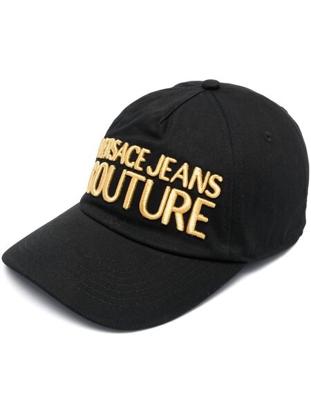  Versace Jeans Couture Metallic-logo Baseball Cap - Black 