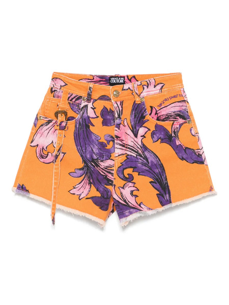  Versace Jeans Couture Outline Barocco Shorts - Orange 