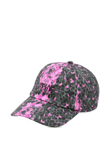  Versace Jeans Couture Patterned Cap Hat - Black 