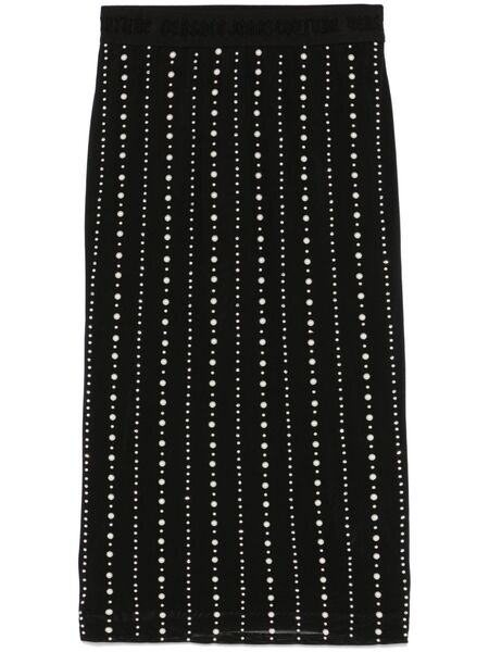  Versace Jeans Couture Pearl-embellished Midi Skirt - Black 