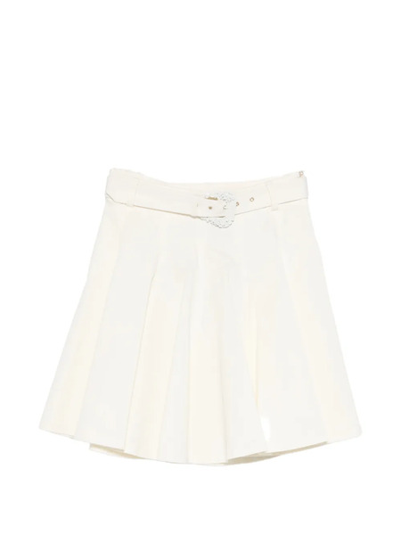  Versace Jeans Couture Pleated Belt Skirt - White 