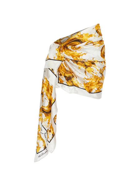  Versace Jeans Couture Print-border Sarong - White 