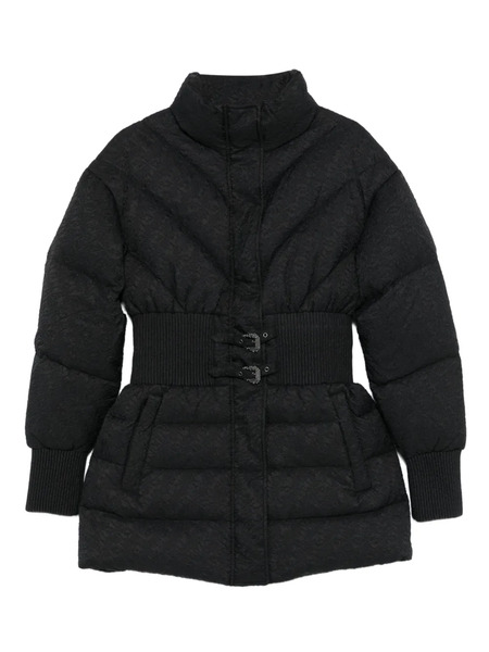  Versace Jeans Couture Quilted Belted Jacket - Black 