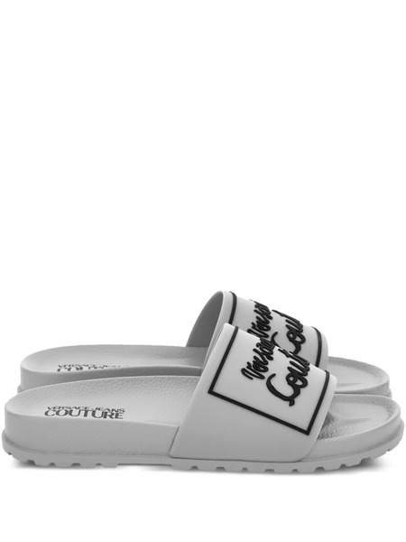  Versace Jeans Couture Ridged-sole Slides - White 