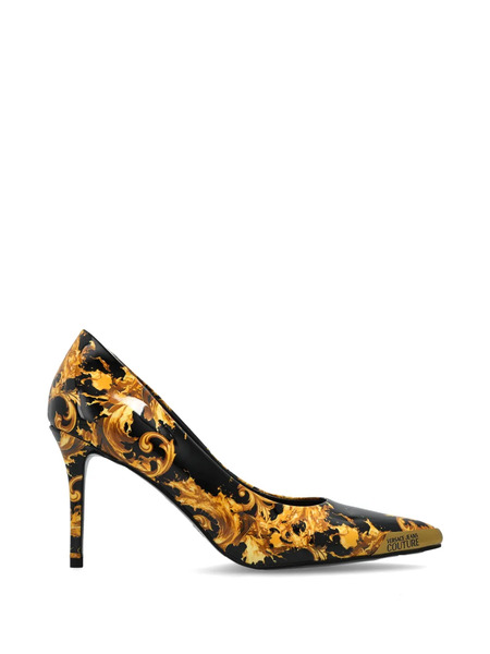  Versace Jeans Couture Scarlett Patterned Pumps - Black 