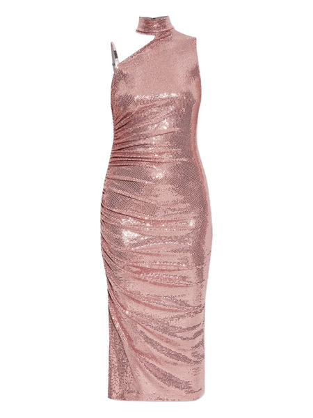  Versace Jeans Couture Sequinned High-neck Dress - Pink 