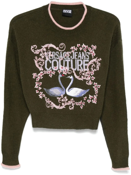  Versace Jeans Couture Swan Lake Sweater - Green 