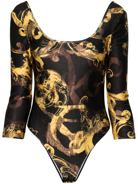  Versace Jeans Couture Watercolour Couture Bodysuit - Black 