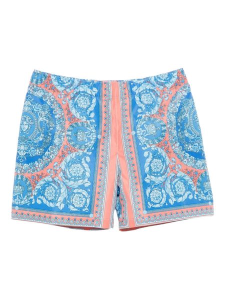  Versace Kids All-over Graphic Print Swim Shorts - Blue 